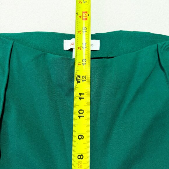Liz Claiborne Women's Pull-on Stretch Wide Leg Emerald Green Pants Size 1X NWT - Picture 7 of 10